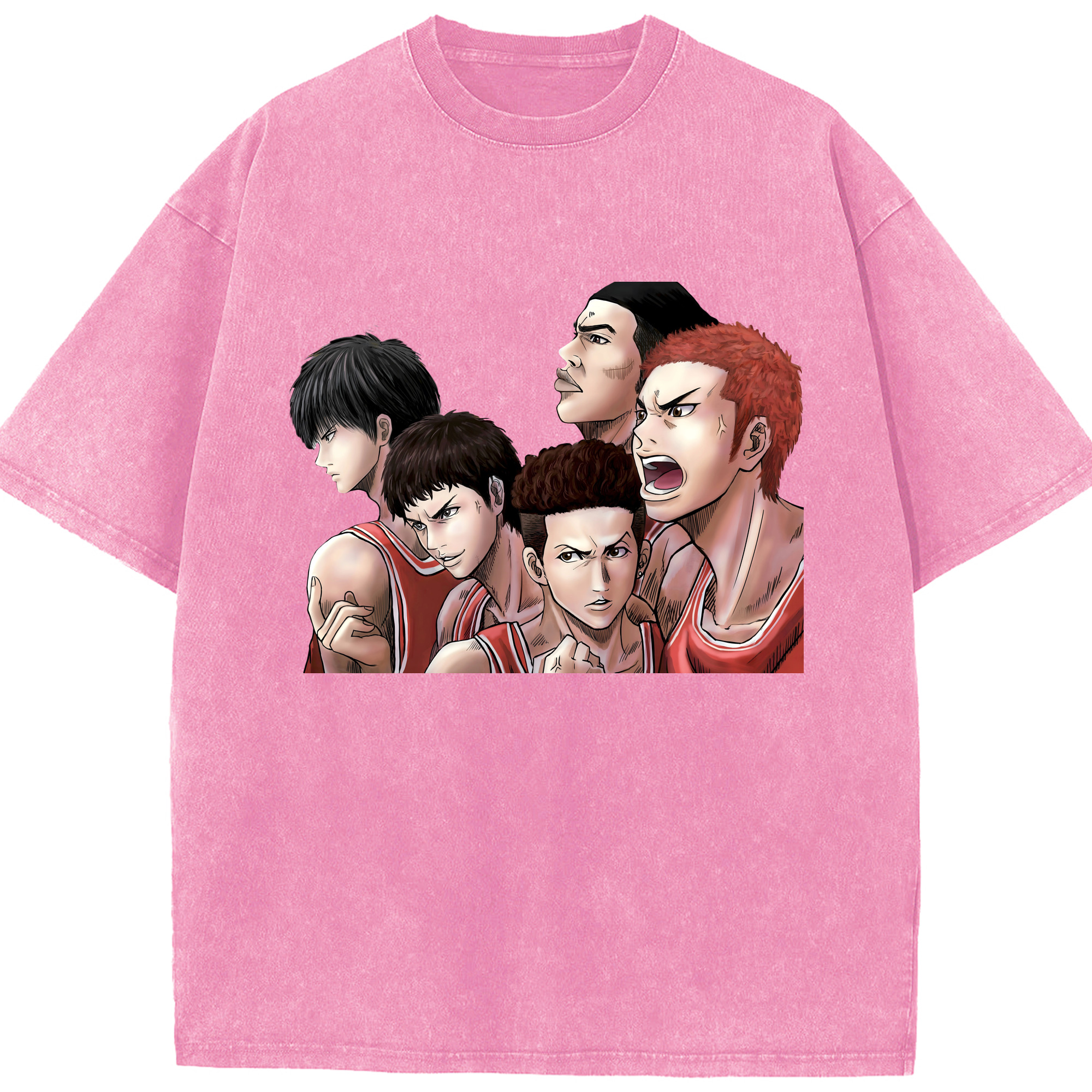 （画像用） SLAM DUNK／スラムダンク 綿100% ヴィンテージ風 半袖Tシャツ（フロントプリント）
